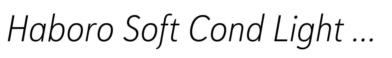 Haboro Soft Cond Light Italic
